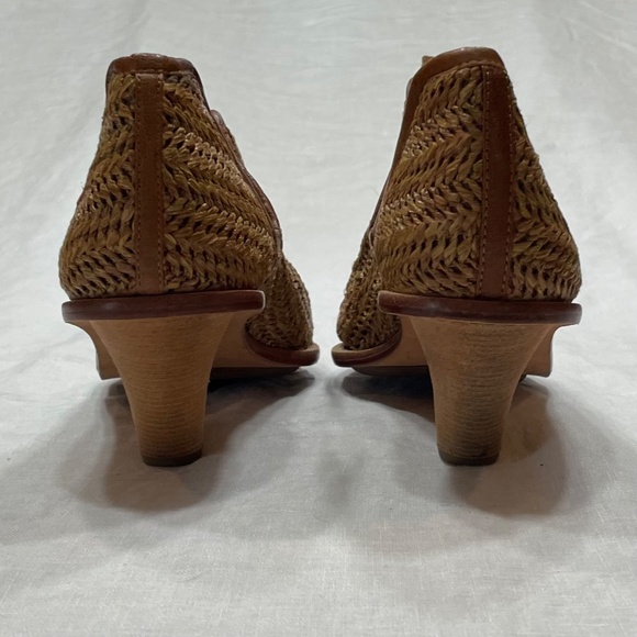 Matt Bernson Women's Raffia Marlow Booties 2" Heel - Brown - Sz. 7 - Picture 5 of 6